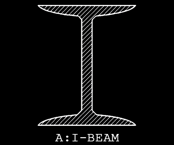 drawing of I-beam cross section