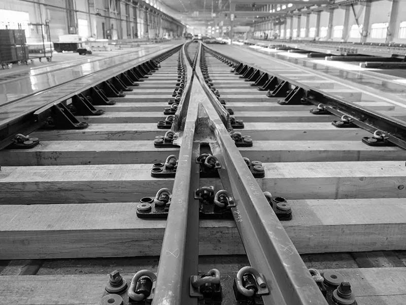 Railway turnout system for track direction control, provided by steel rail experts