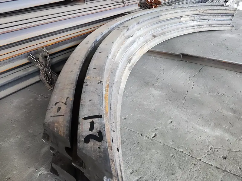 rail hot bent for mine track curve section