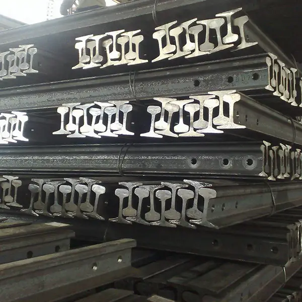 54E2 rails stacked outdoor storage