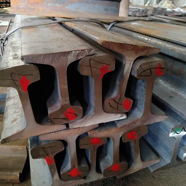 Railway track piles inside warehouse