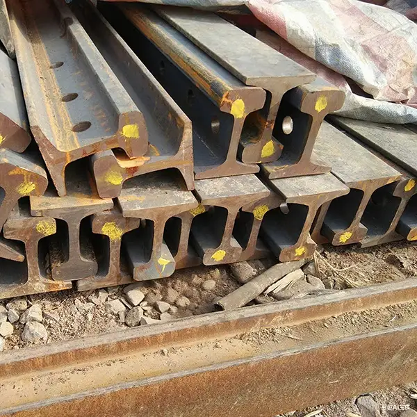 Outdoor yard with stacked steel products