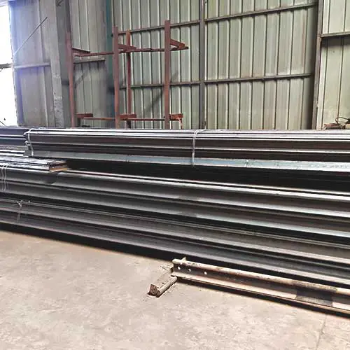 steel beams stored on yard