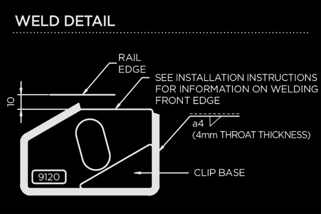 9120 base weld detail