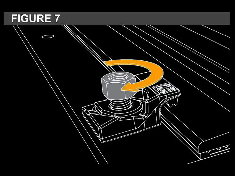 Nut threaded down the bolt before making contact with the washer