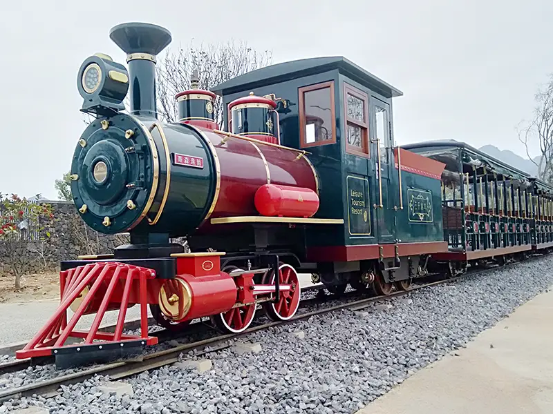 light railway track for sightseeing train