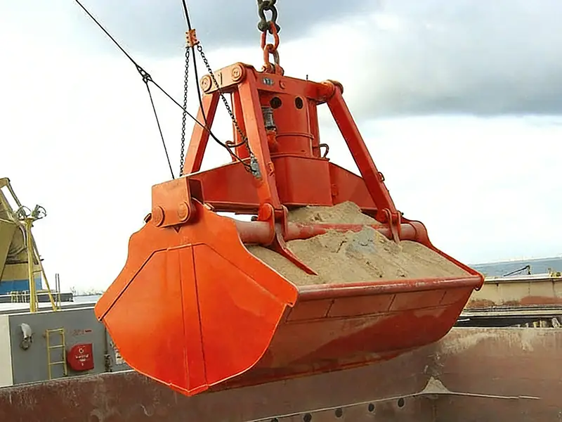 Hydraulic clamshell grabs for sand grabbing