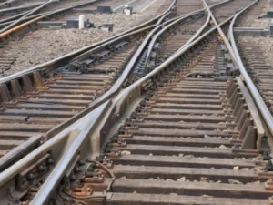 railway turnout installation on railway track