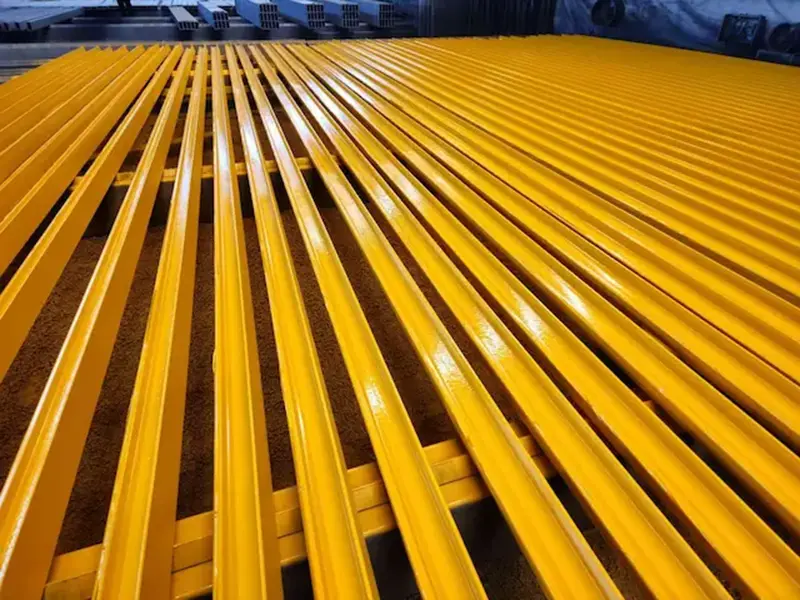 Yellow rail anti-corrosion coating applied on steel rail for industrial corrosion protection