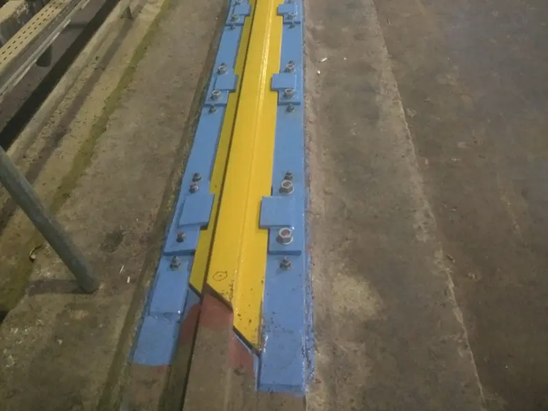 Newly installed A75 crane rails at Pakistan fertilizer plant