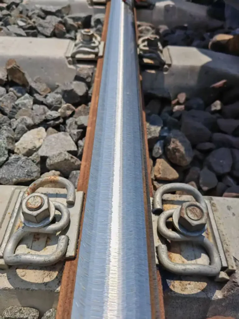 Rail surface after grinding