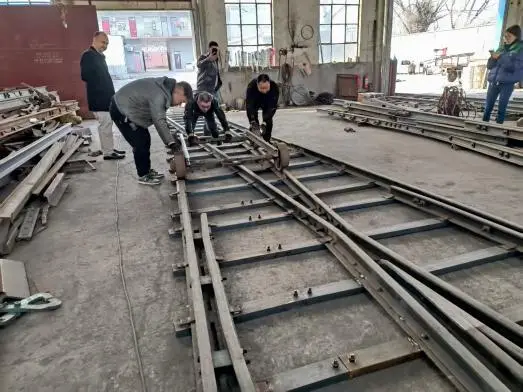 Turnout pre-assembled and verified at factory