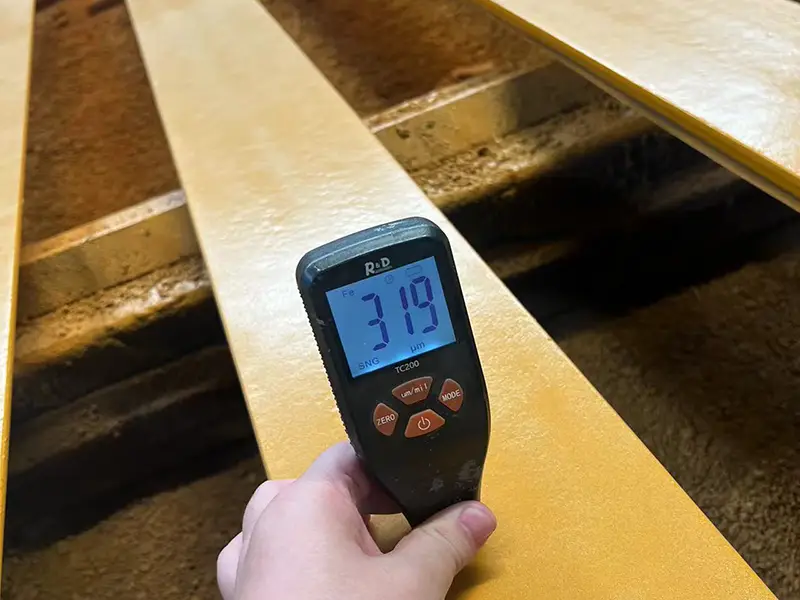A65 Port Crane Rails coating 319μm