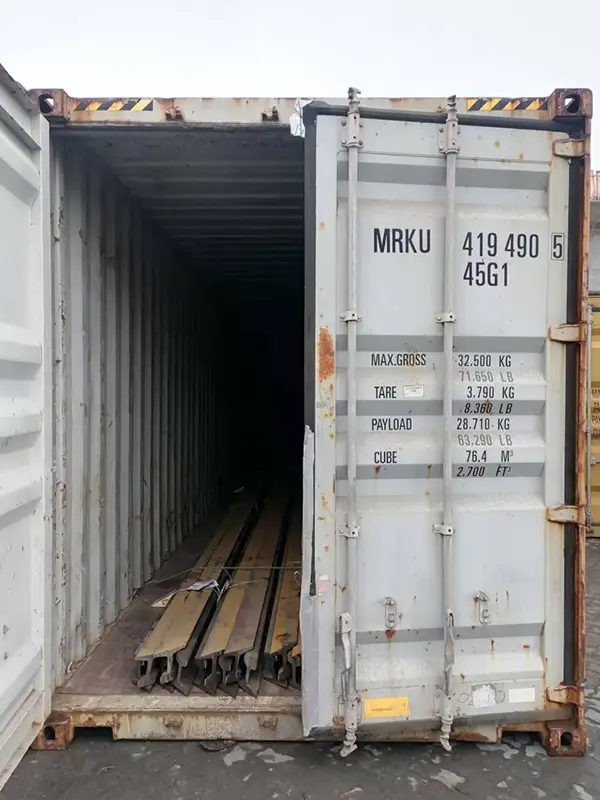 S49 Rails Loaded for Shipment