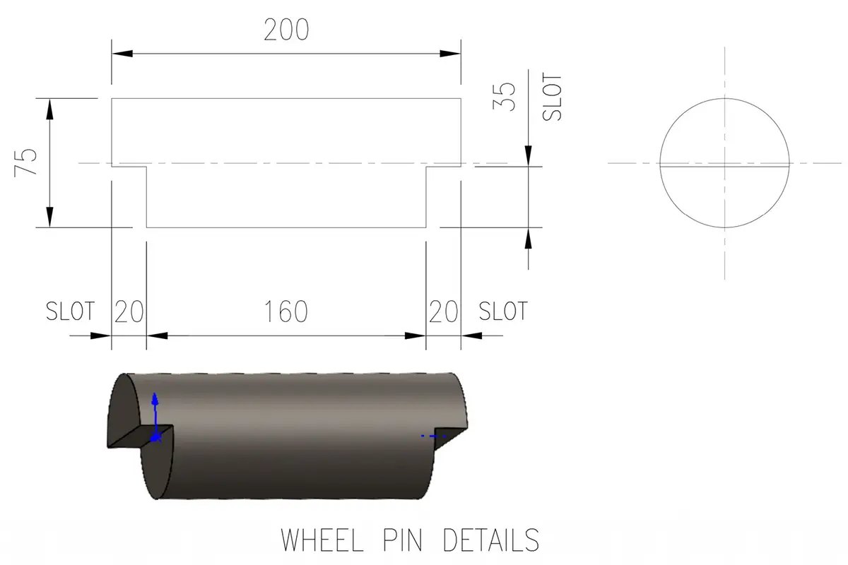wheel pin details