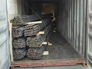 12kg steel rails prepared for drilling rail system shipment to USA