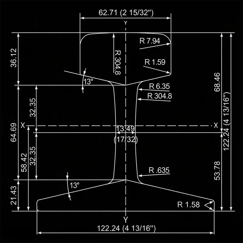 ASCE 75 Dimension Drawing