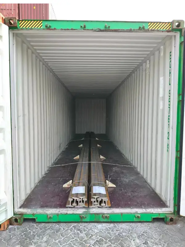 ASCE 85 steel rail packaging before delivery from Tianjin Port