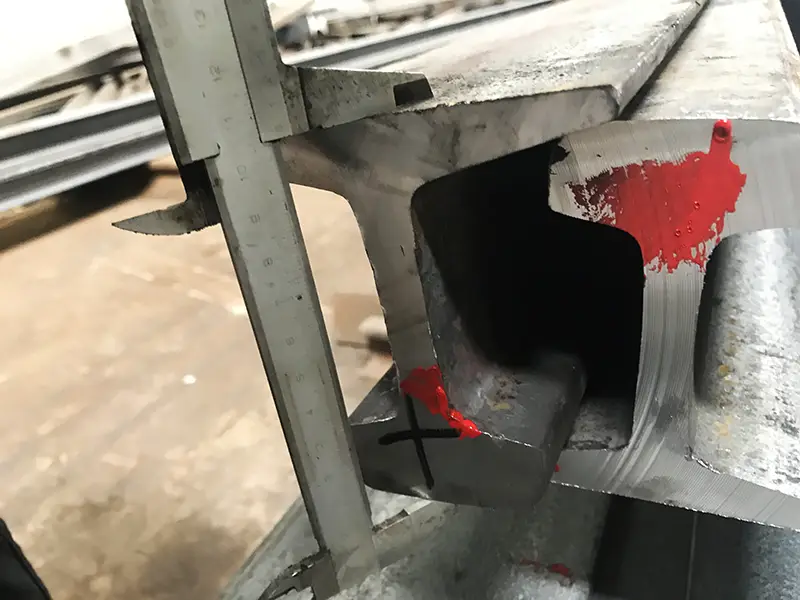 Measure the ISCOR 30kg rail height