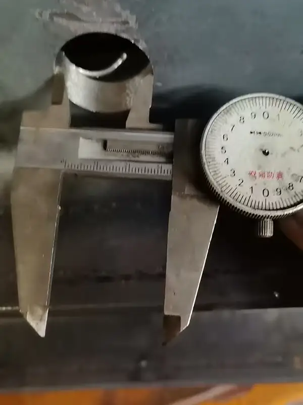 Measurement of drilled holes on customized GB50KG crane rail