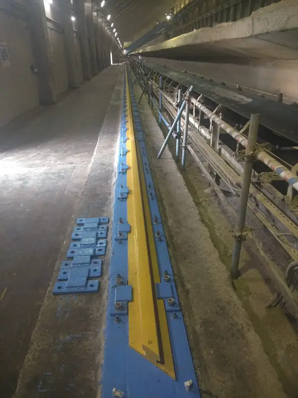 New A75 rails after conveyor system replacement