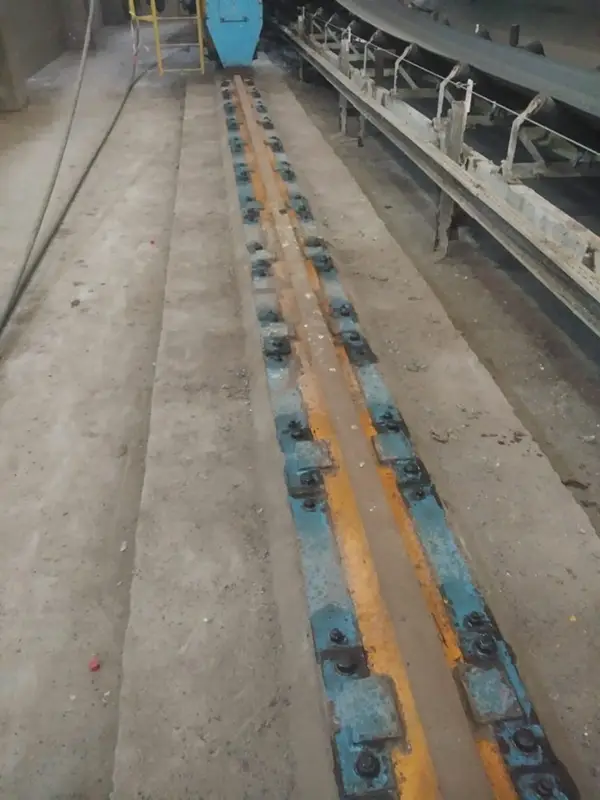 Old industrial rail system before upgrade