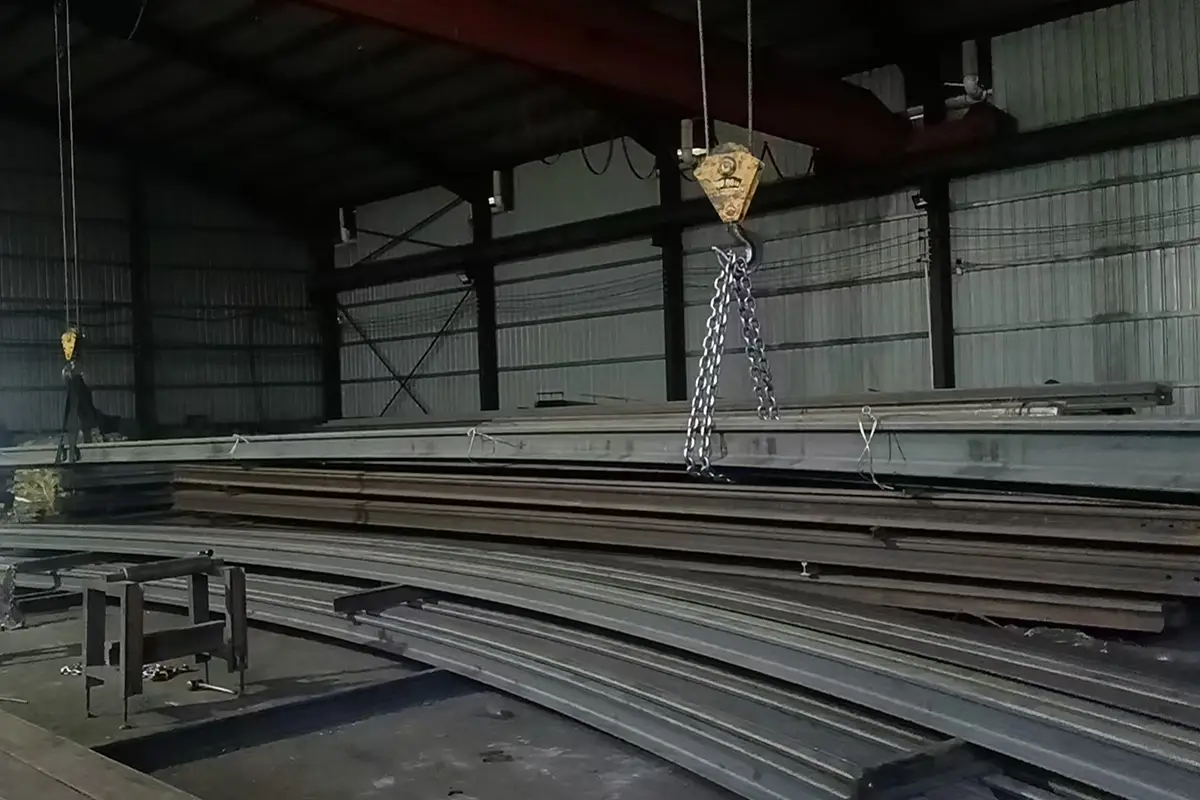 custom GB50KG rail bending for crane project