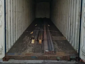 steel rails packed for Taiwan waste handling crane rail system project