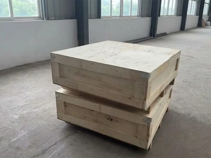 Customized rail equipment ready for ocean shipment