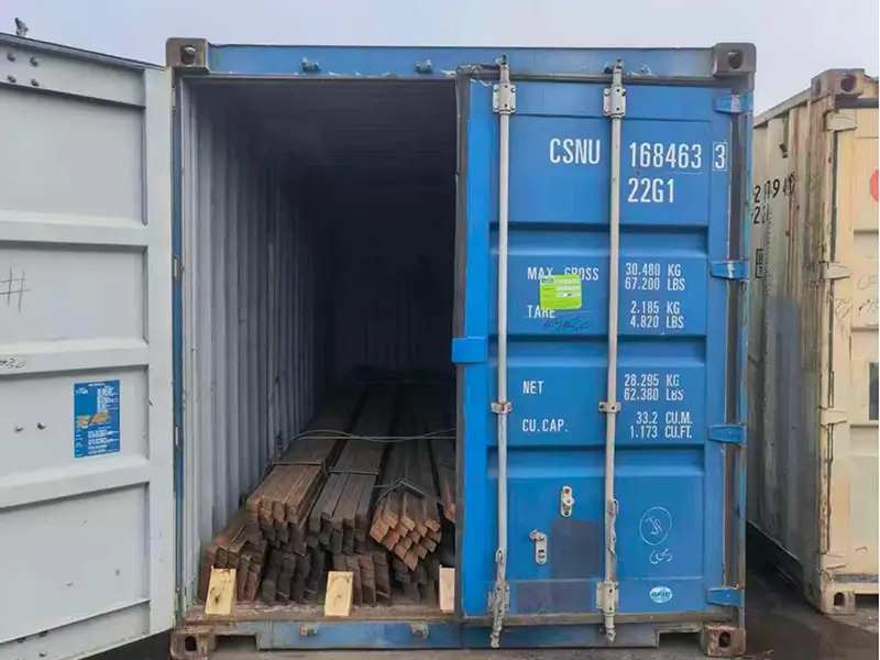 Customized steel flat bars prepared for crane manufacturing
