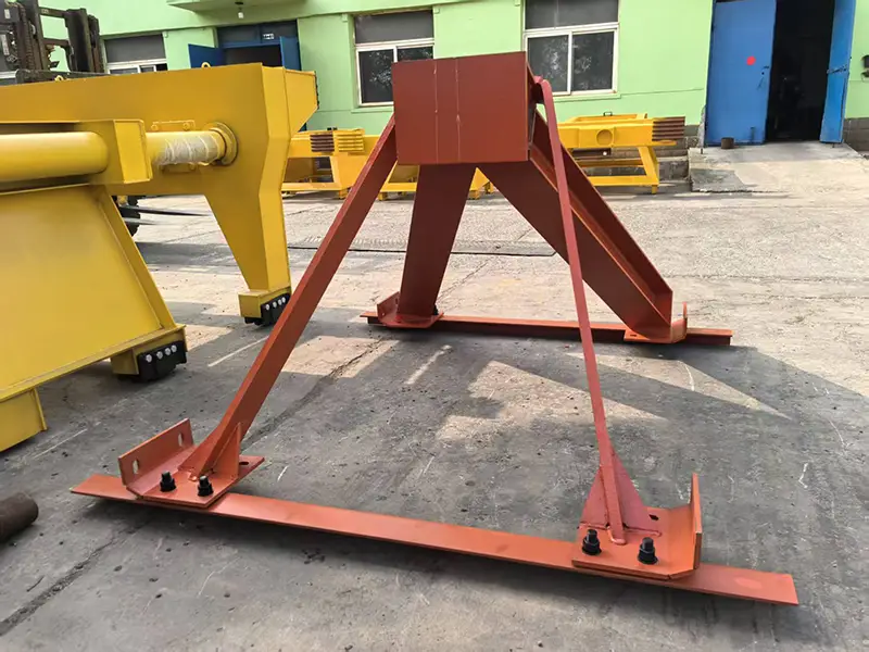 Finished custom rail stopper for logistics facility