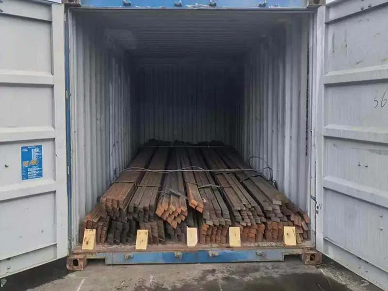 Q355B steel flat bars loaded for New Zealand shipment