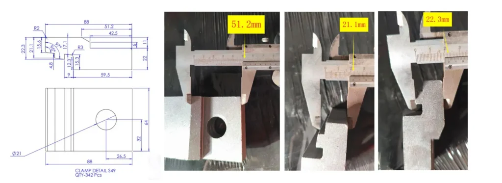 Rail fastening component inspection for S49 rail system