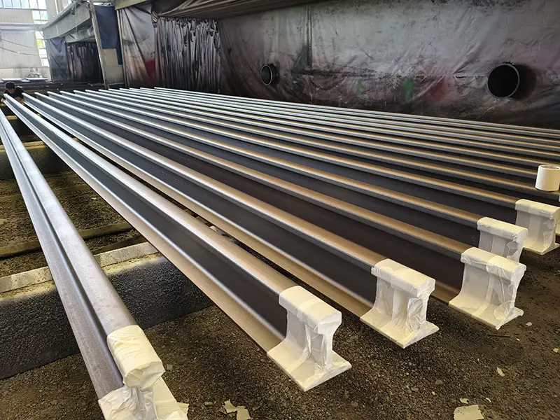 Rail masking protection before anti-corrosion coating application