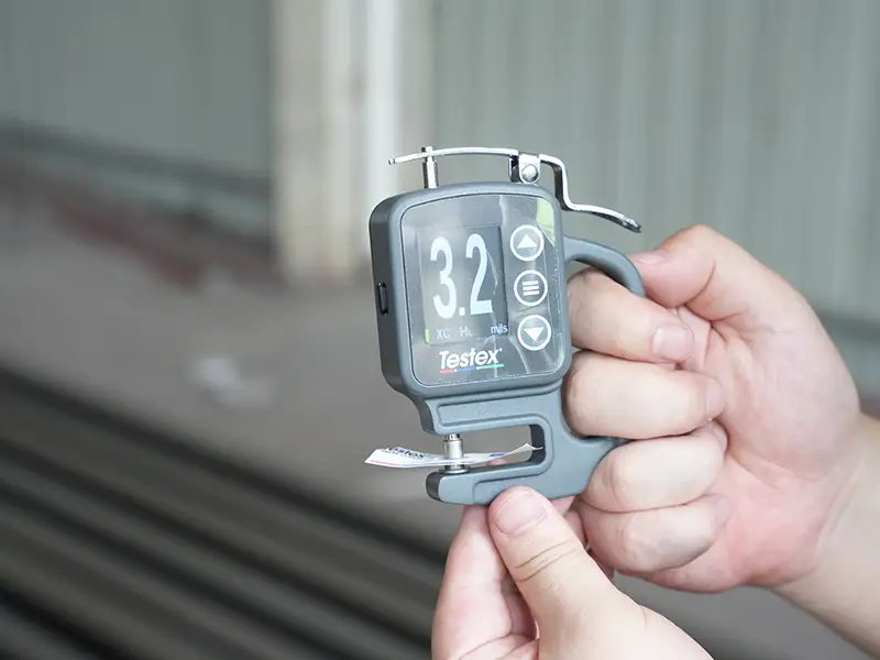 Surface roughness measurement results for rail coating preparation