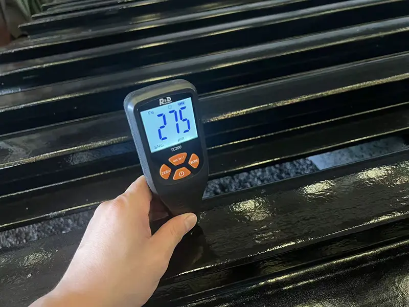 A100 crane rail topcoat thickness measurement