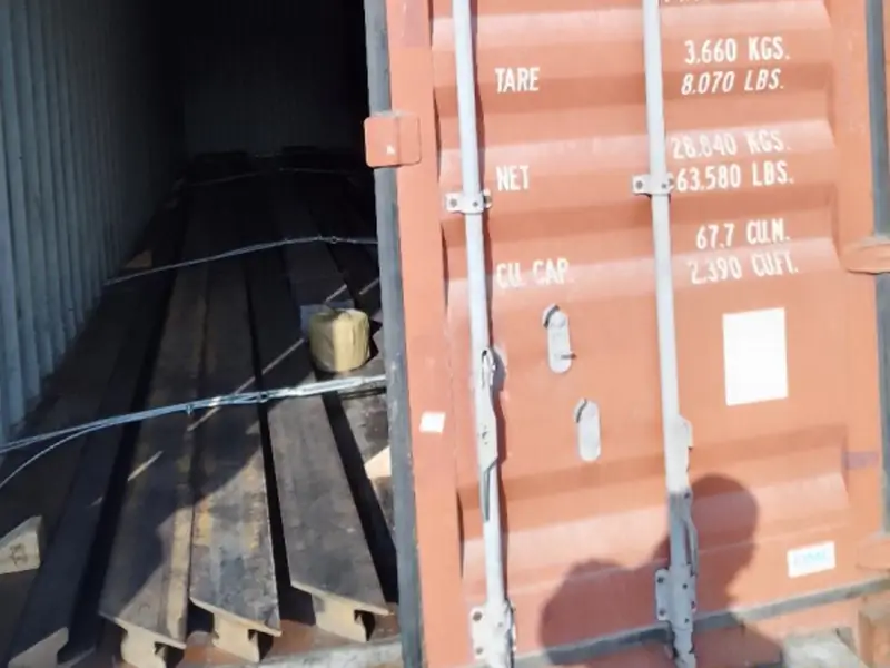 A150 Crane Rails Prepared for Export