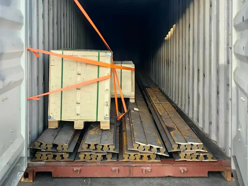 A65 crane rail and fastening components secured for UAE shipment