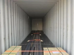 QU70 rail secured inside container for Israel